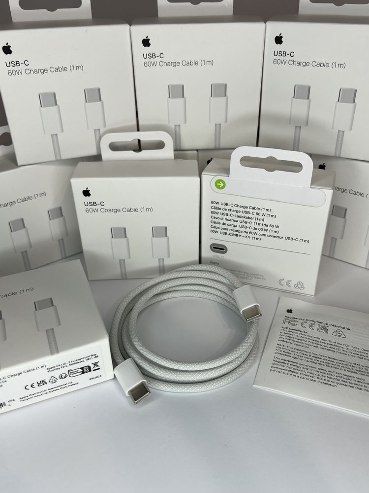 Cablu date Apple USB-C Woven 60W Charge Cable 1m / 2m