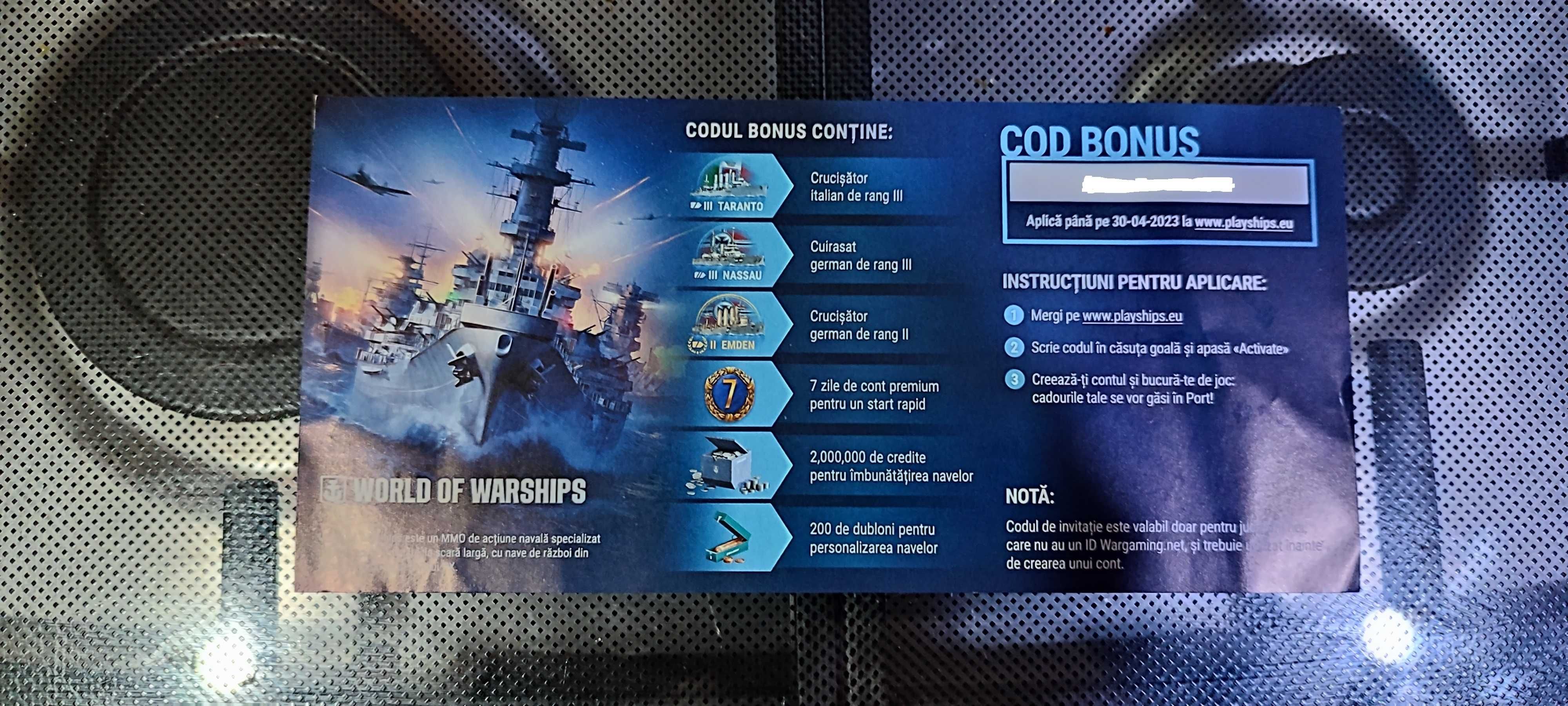 Joc/Cod cadou World of Warships PC