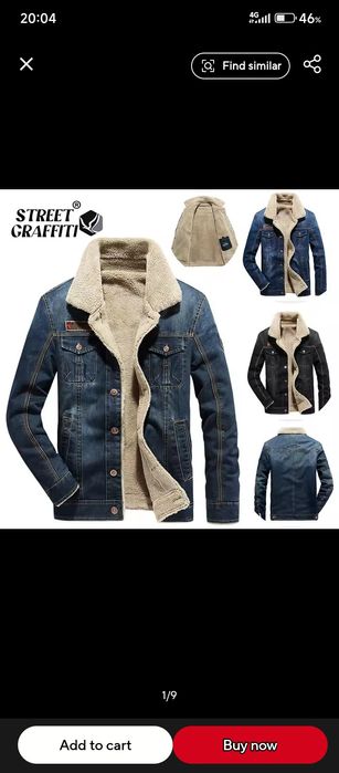 Vând Geaca Jeans cu blană model puțin mai lung