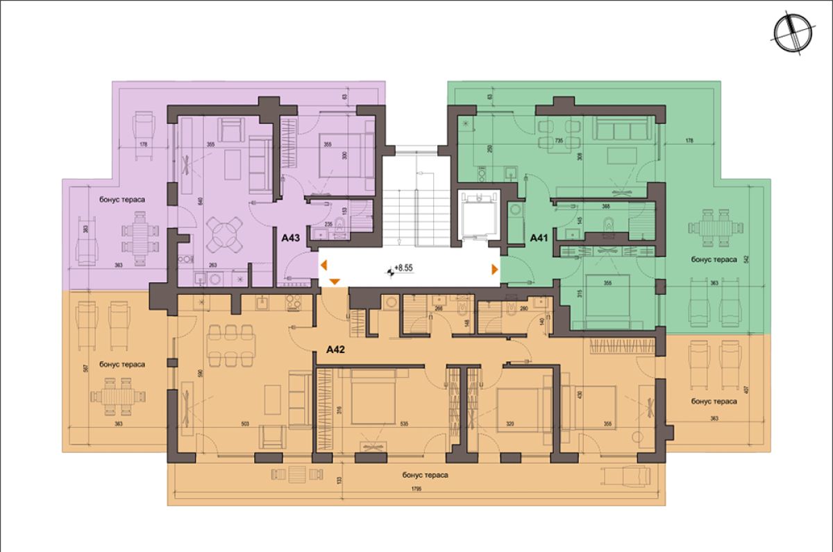 Продажба 2-стаен гр. Бургас - Сарафово 57.95m²  двор 9.26m²