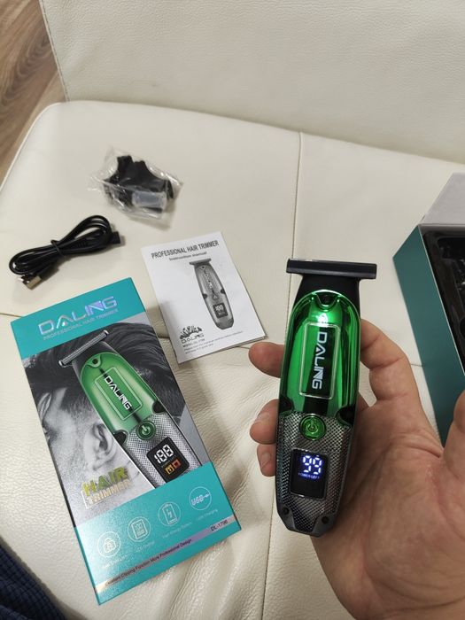 Mașină de tuns ras contur barba / Profesionala, acumulator & 2 viteze