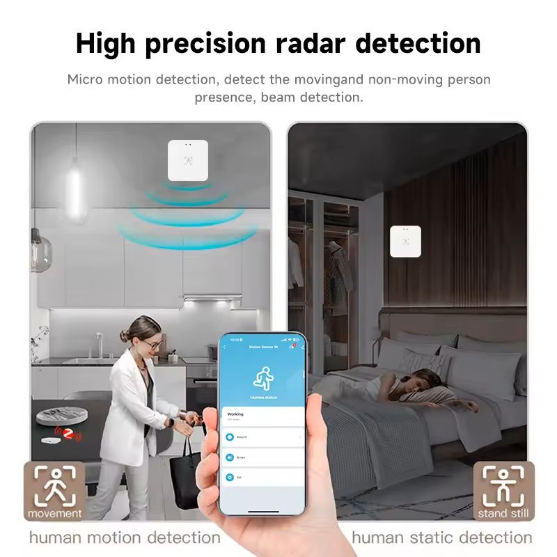 Tuya Smart WiFi или Zigbee сензор за човешко присъствие 24G MmWave