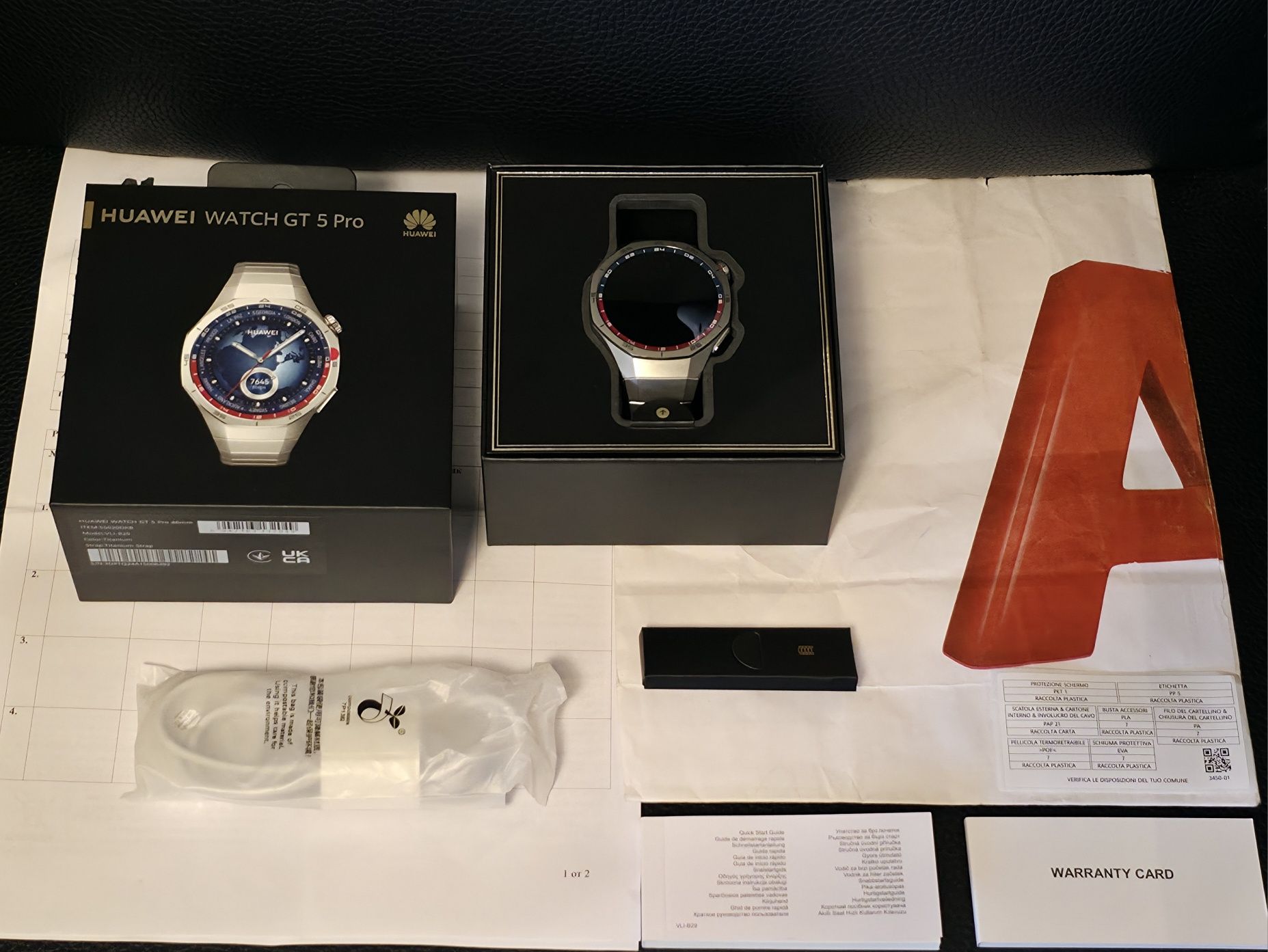 КАТО НОВ 46mm Huawei Watch GT 5 Pro A1 Гаранция 2026г. TITANIUM