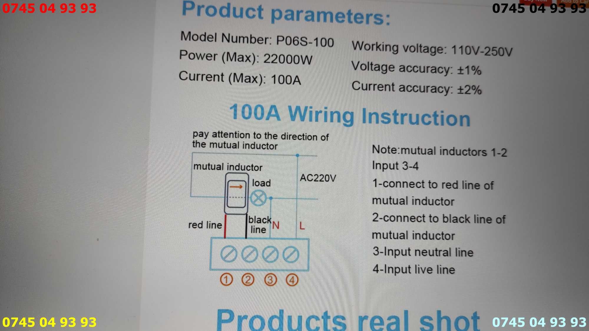 ampermetru voltmetru alternativ power factor display NOU