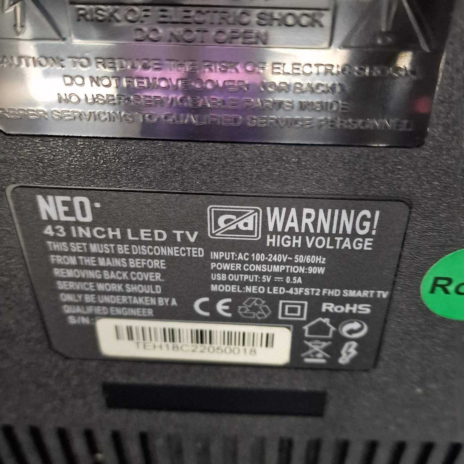 Смарт телевизор NEO LED-43FST2 FHD SMART TV