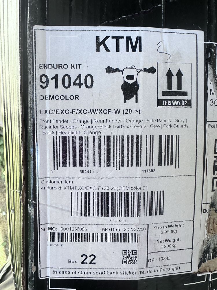 Set plastice carene KTM EXC/EXC-F/XC-W/XCF-W (20->)
