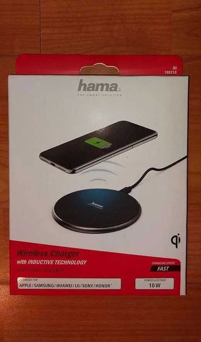 Incarcator Wireless HAMA FC-10 Metal QI Fast Charge 10W Sigilat Nou