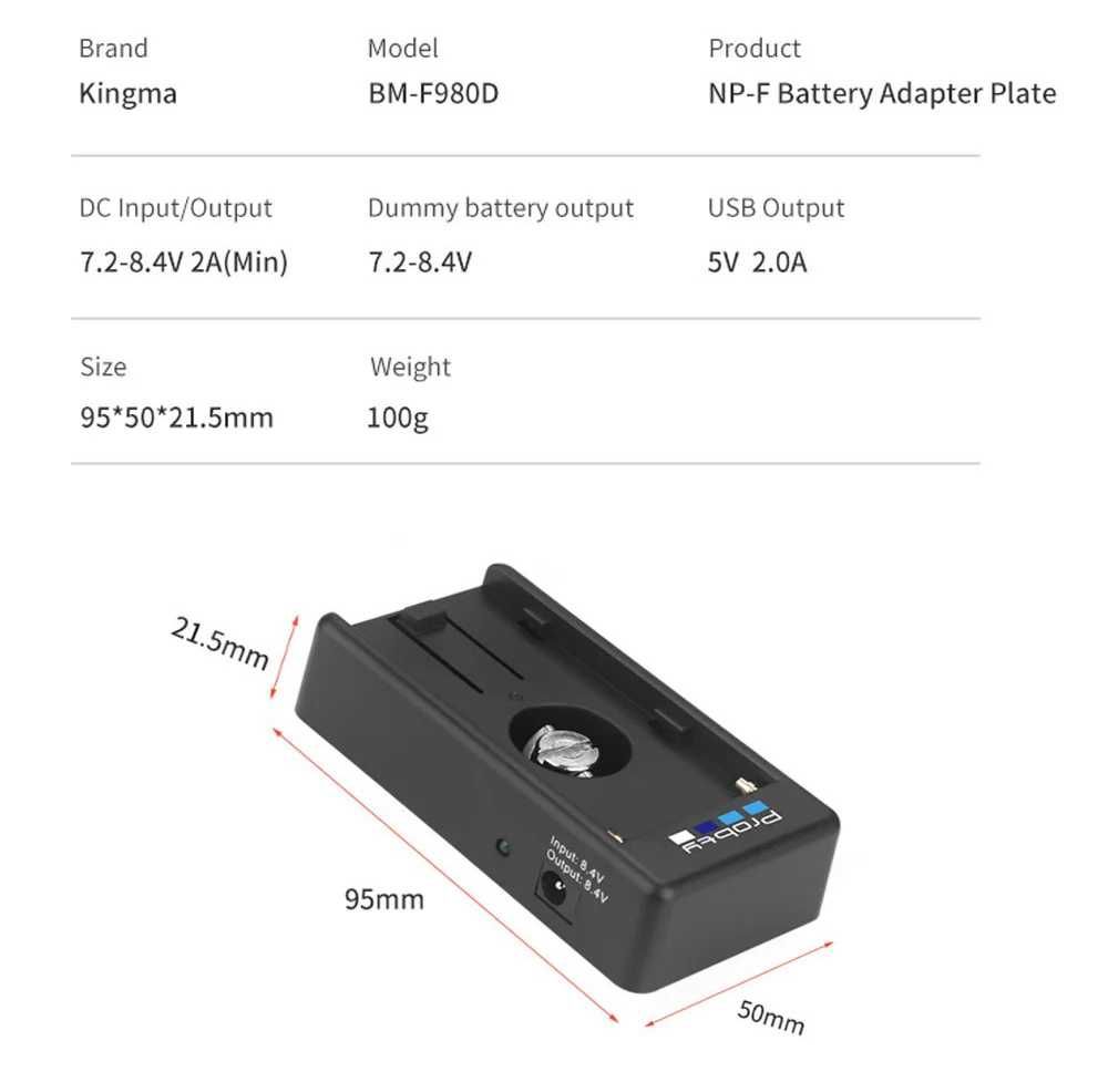 Плочка за батерия NP-F и дъми батерия за PanasonicS5,S5KS5GKGH5IIGH6G9