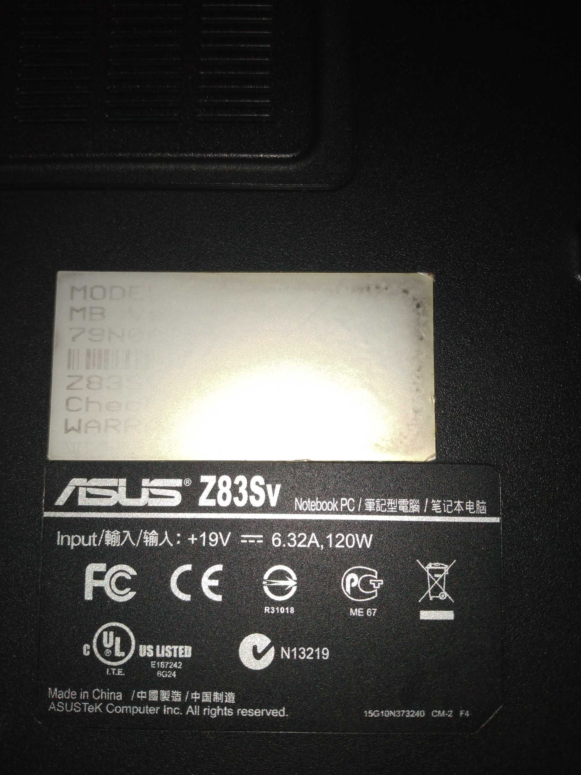 Лаптоп ASUS Z83SV за части