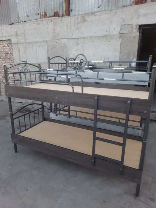 2 каватли темир кроватлар