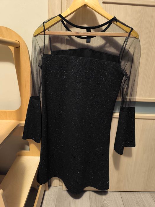 Черна официална рокля С/М