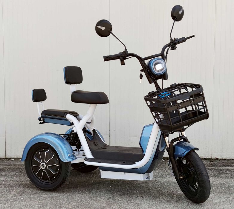 Електрическа триколка EcoWay М31 син цвят 500W задно задвижване