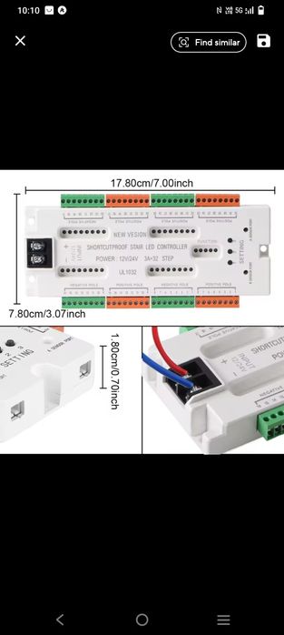 Controler inteligent scari 32 trepte cu senzori miscare
