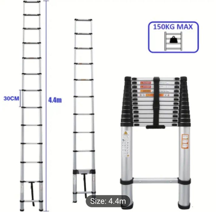 Scara telescopica din otel inoxidabil 4.25m, 150kg