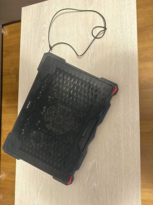 Cooler laptop Serioux, 10-17.3", 5 ventilatoare, USB, negru