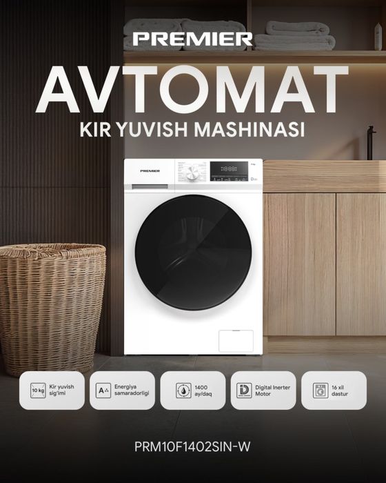 Kir yuvish mashinasi (стиралька) 7 kgli