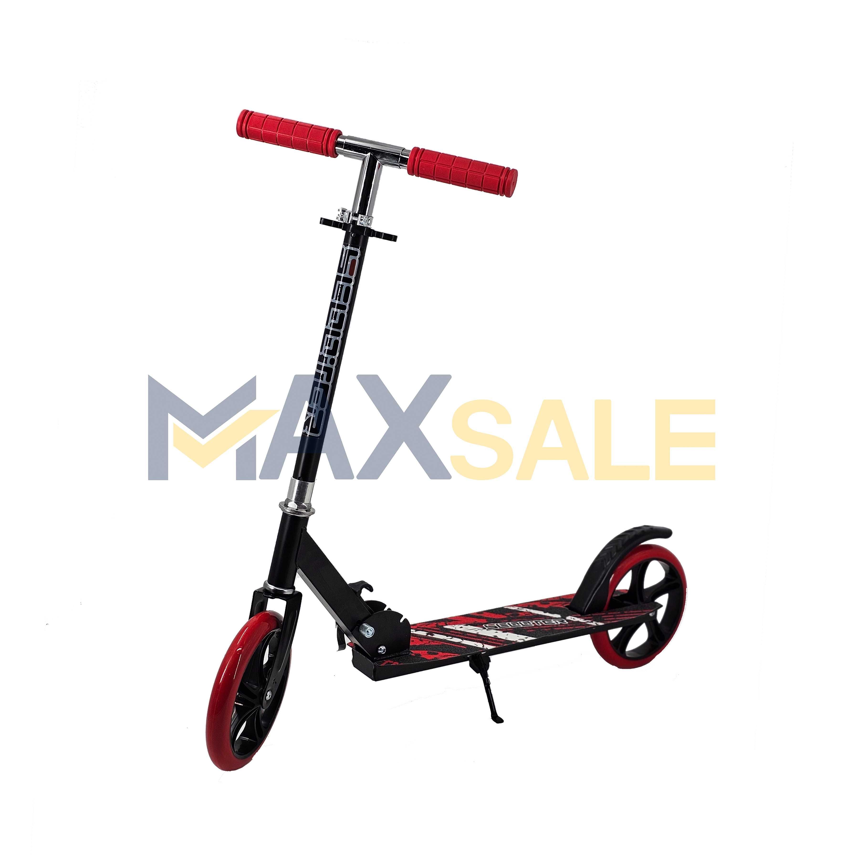 Детска тротинетка алуминиева скутер scooter червена черна