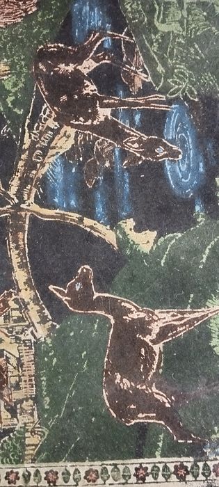 Carpete vintage batik pauni/ cerbi