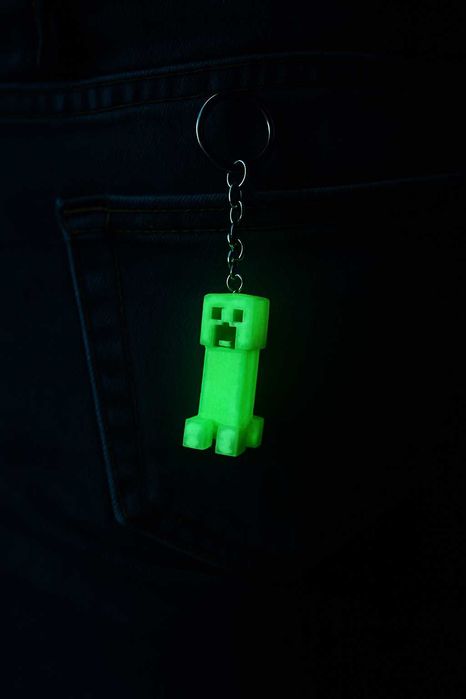 Breloc Creeper Minecraft fosforescent