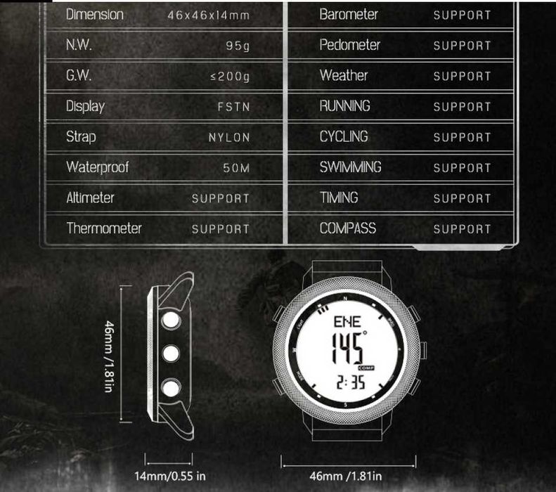 Ceas Sport North Edge Apache 46