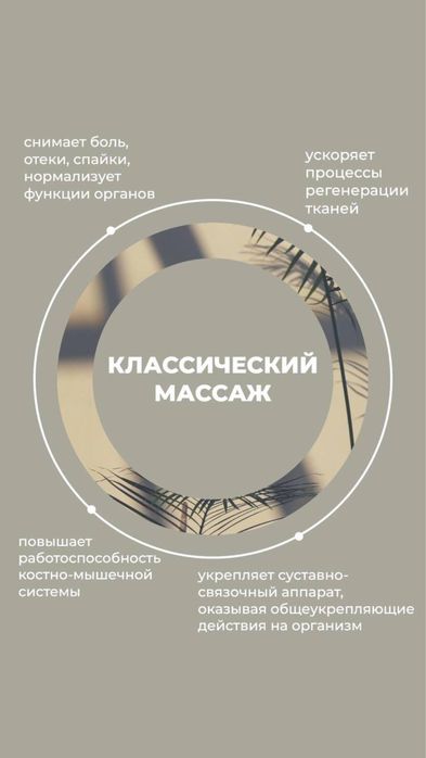 Массаж разные виды