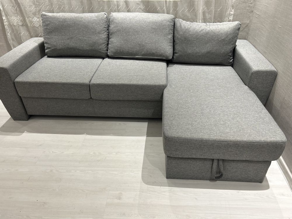 Сив ъглов диван Нов