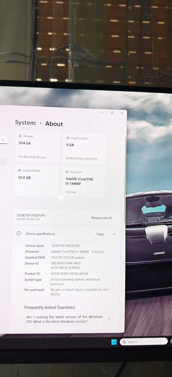 Супер Геймърско РС I5 14400F/32Gb/1TB nVme/RTX 3070/WiFi & BT/Гаранция