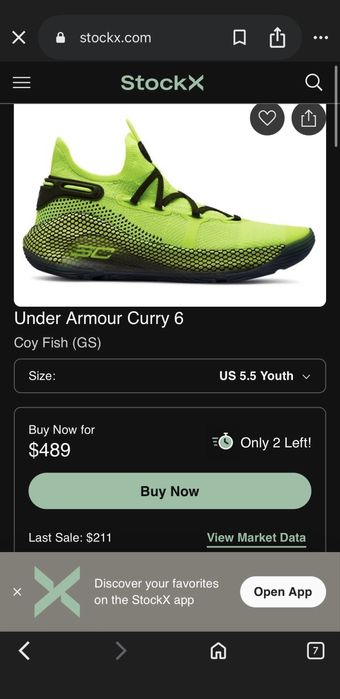Adidasi Under Armour Steph Curry Coy 6 GS