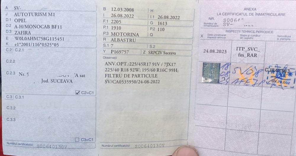 Geam fix stanga/dreapta față/spate opel zafira b 1,9