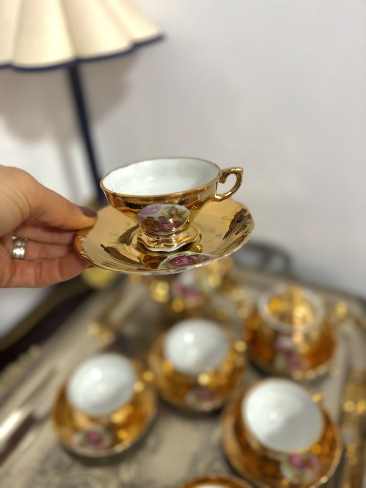 Set de cafea vintage japonez din portelan fin de colectie PRET FIX