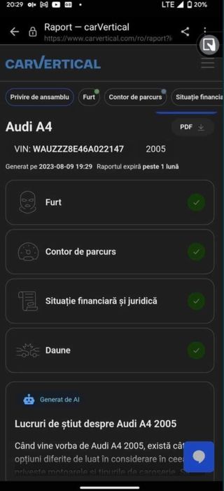 Audi a4 b7 1.9 116 co