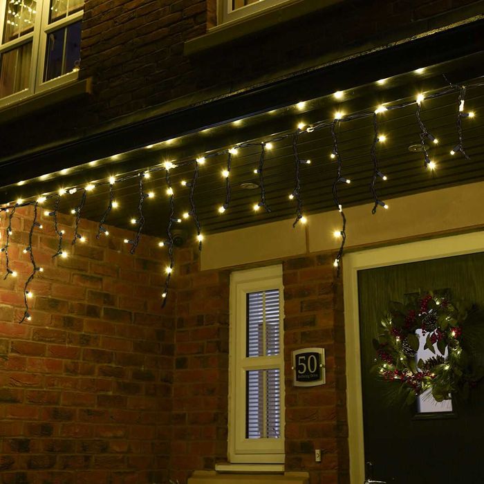 Професионални външни коледни лампички 3м х 30-50 топла светлина с флаш