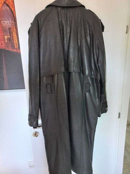 Haina/pardesiu originala HUGO BOSS, barbati, lunga, piele fina XXL-