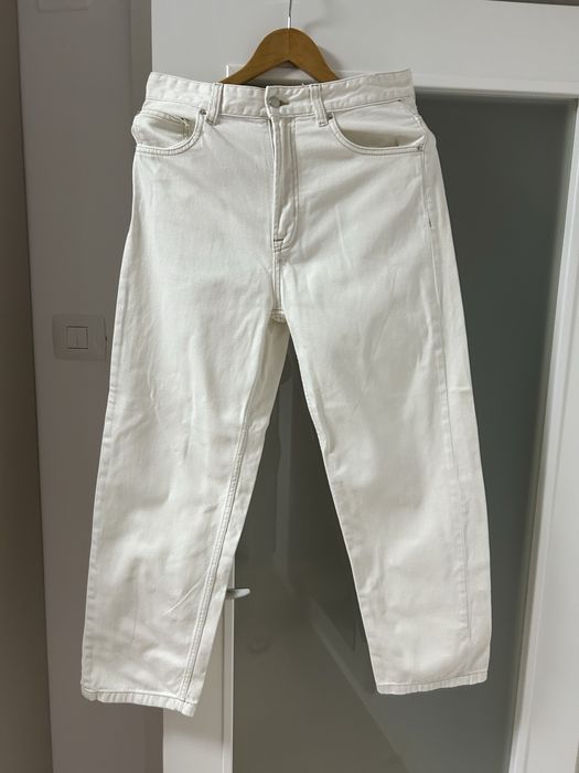 Blugi albi Pull&bear drepti pentru baieti