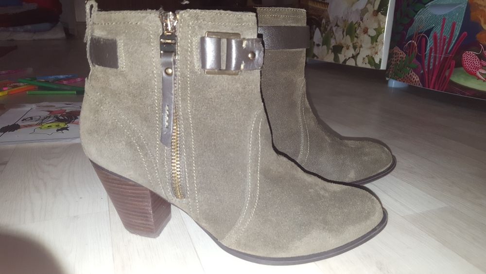 Женская обувь Батальоны! Натуральная замша, б/у, состояние супер!