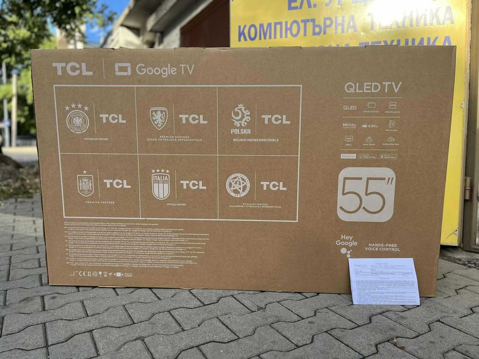 Телевизор TCL 55P7K QLED Smart Google TV / Чисто нов / Запечатан