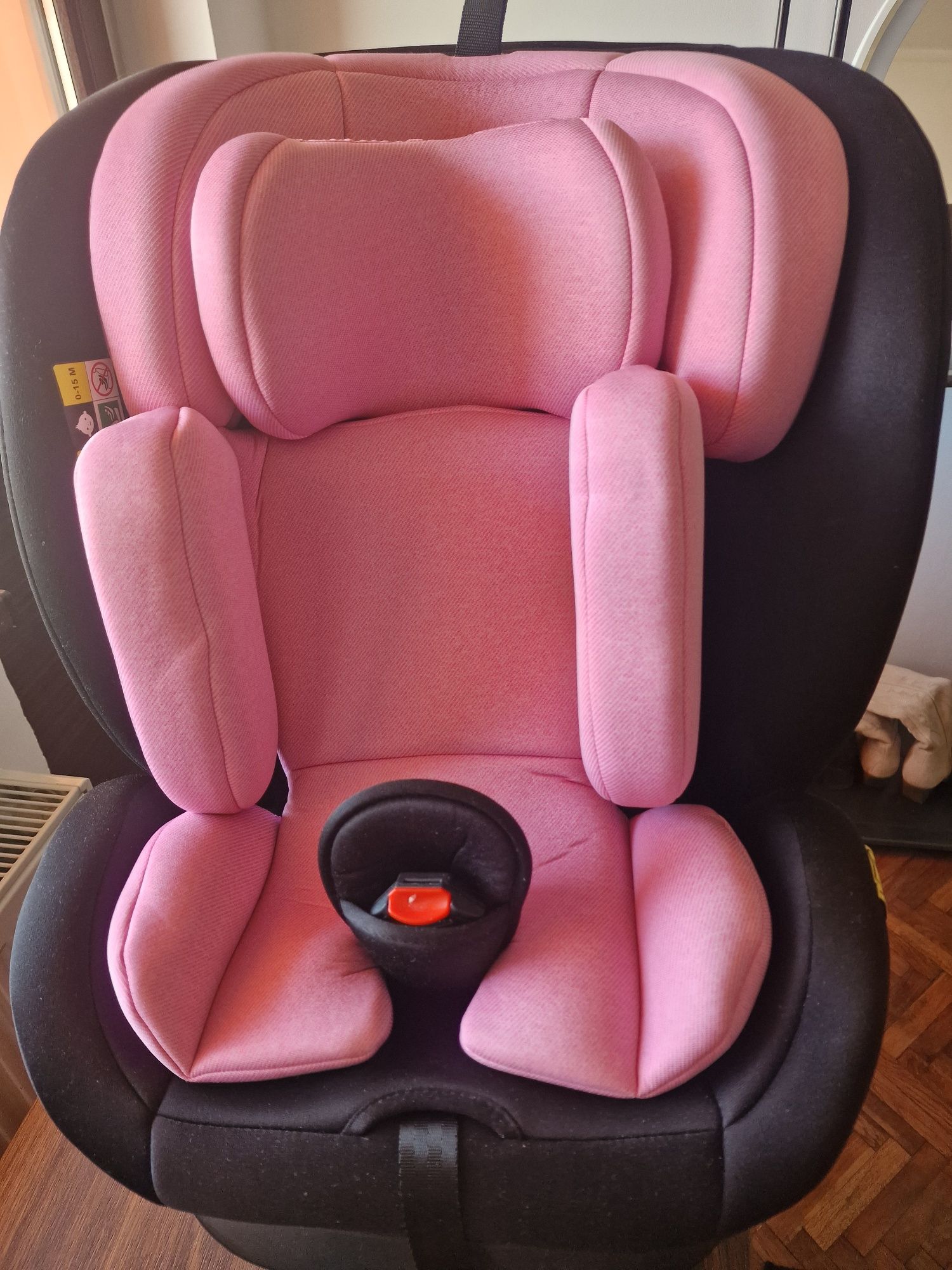 Scaun auto little bird 0-20kg rotativ 360 cu isofix roz