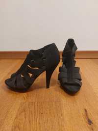 Летни черни обувки Graceland с ток