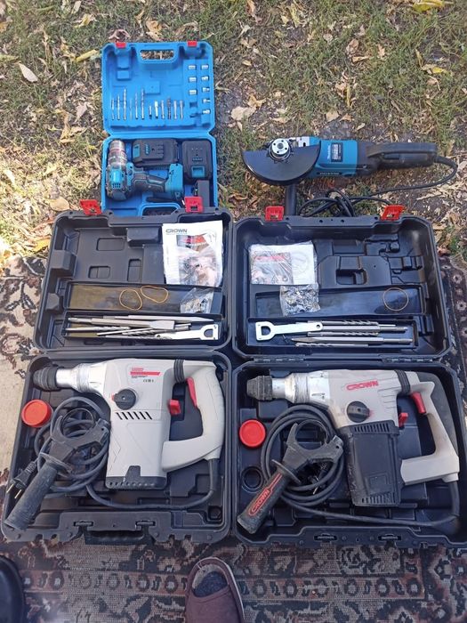 Болгарка, шруповерт, префаратор.