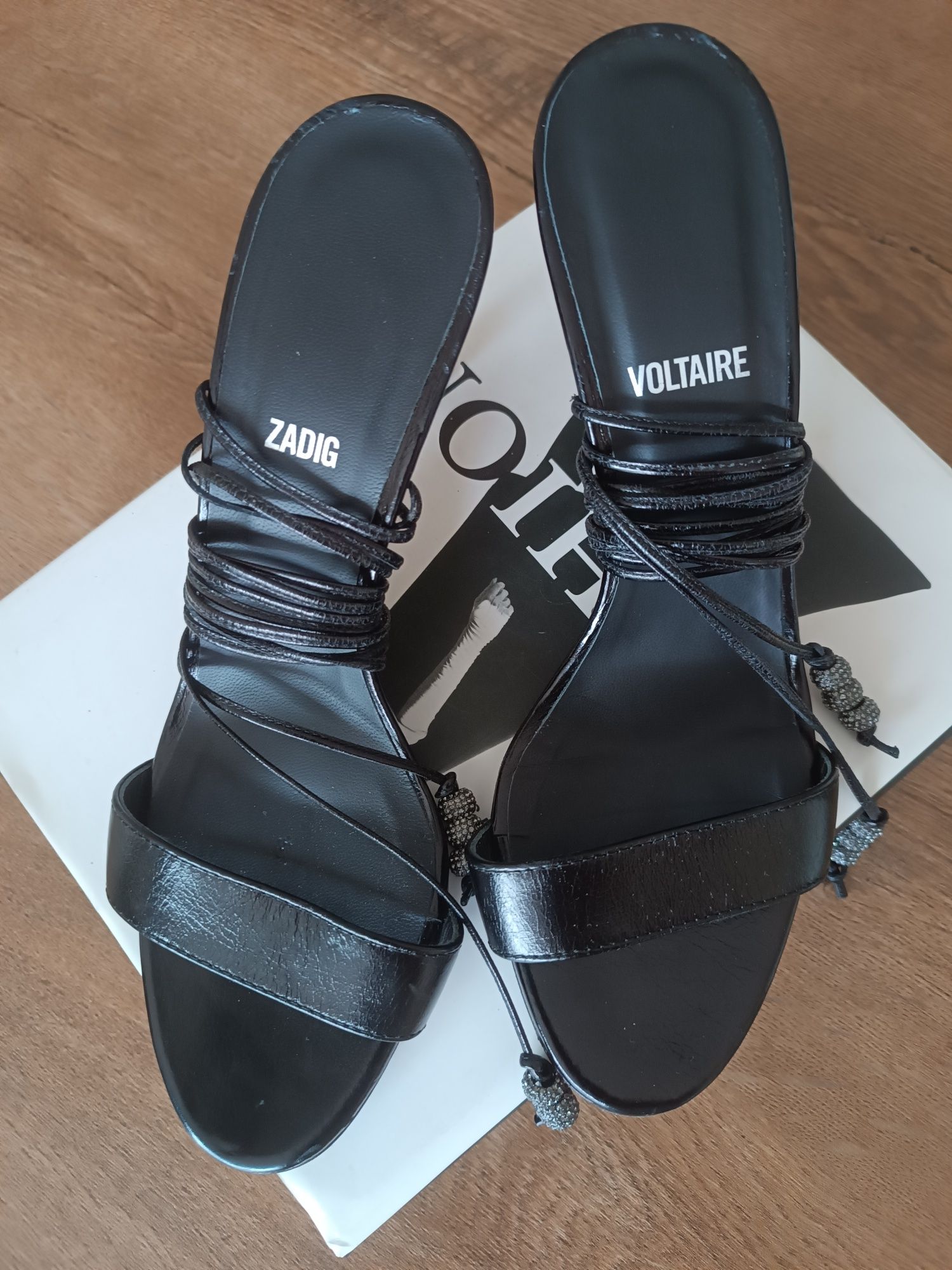 Черни сандали на ток ZADIG & VOLTAIRE 39/40