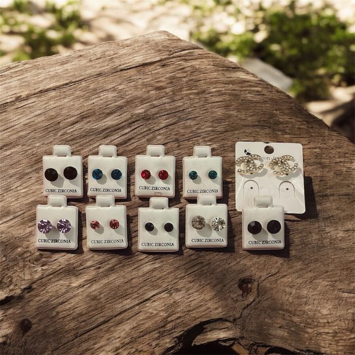 Комплект обеци - 10 чифта