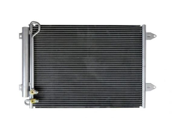 Condensator climatizare VW Passat (B6), 03.2005-11.2010, motor 1.6, 2.0 benzina, 1.6 TDI/2.0 TDI, diesel, cutie manuala/automata, full aluminiu brazat, 615 (575)x455x16 mm, cu uscator si filtru integrat
