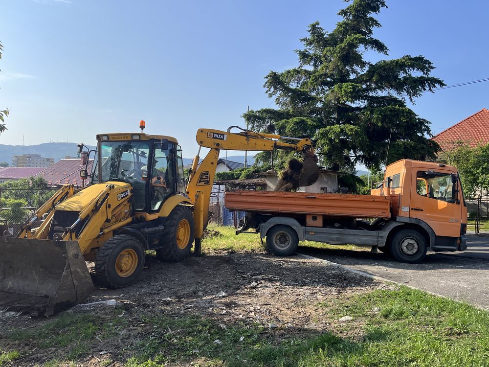 Închiriez utilaje (buldoexcavator,camion,excavator)