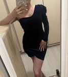 Тъмно синя къса рокля