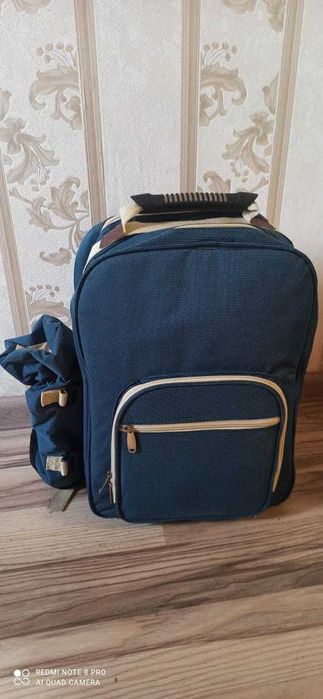 Набор посуды для пикника на 4 персоны, рюкзак холодильник для пикника