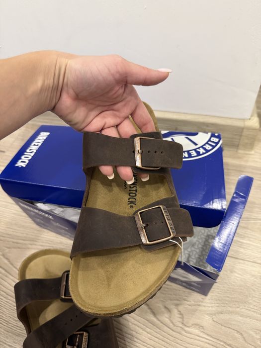 Papuci bărbați Birkenstock Arizona BS Habana-43,piele naturală
