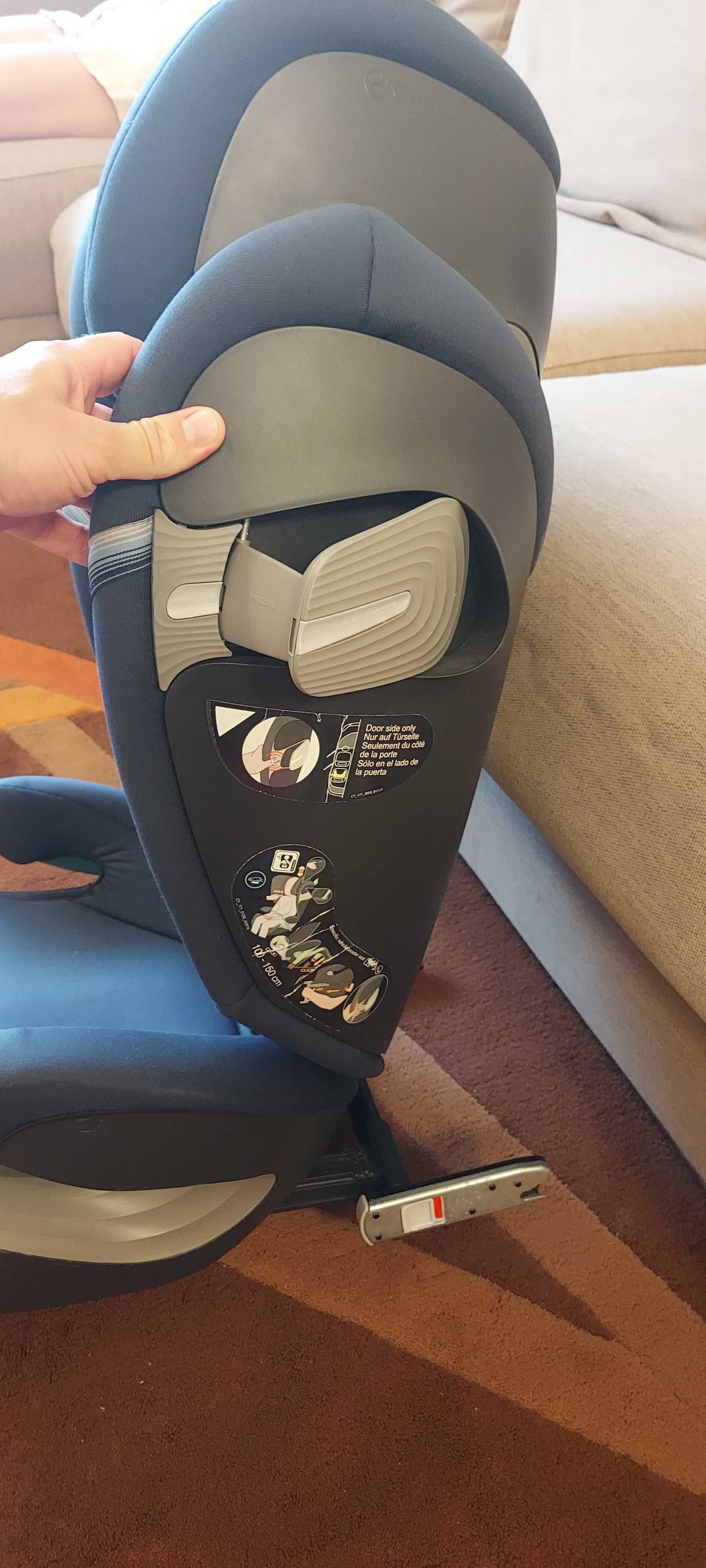 Cybex Стол за кола Solution S i-Fix, цвят Ocean Blue