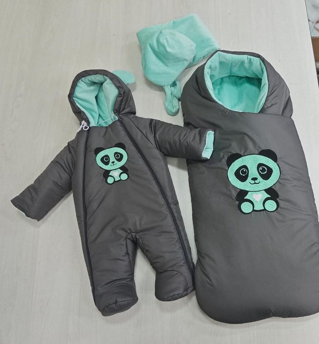 Зимний комбинезон с коконом для новорожденных