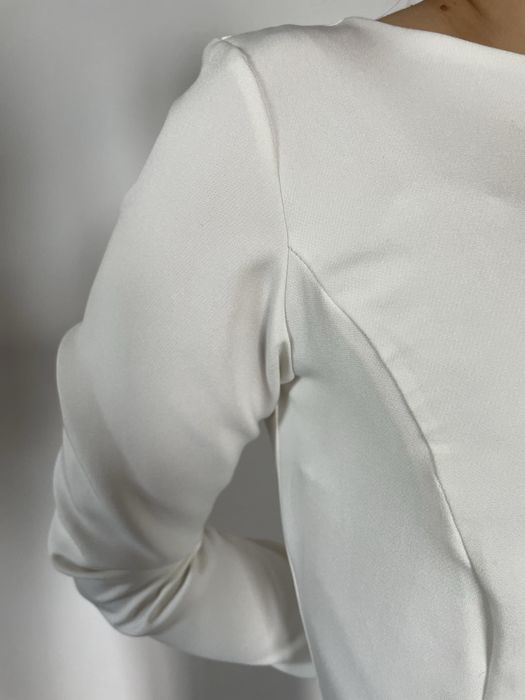 Rochie albă cu trenă, pentru cununie civila  sau nuntă