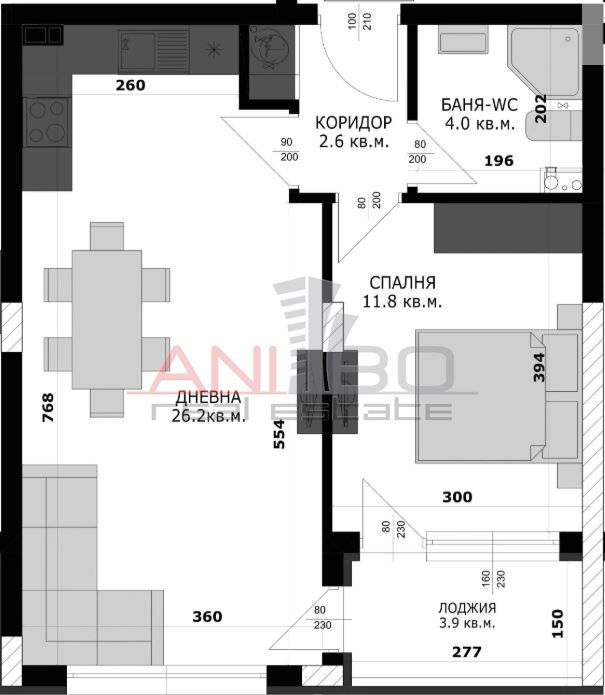 2-стаен в Варна-Кайсиева градина площ 64 цена 97000